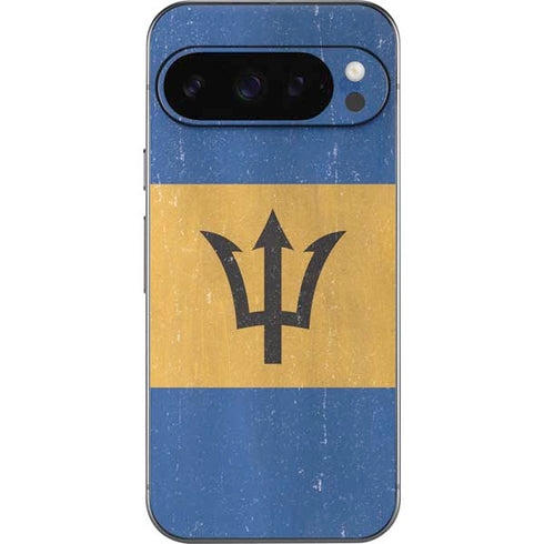 Barbados Flag Distressed Google Pixel 9 Pro Skin
